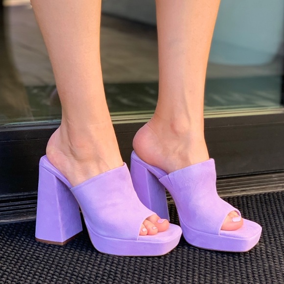 Free People Shoes - Free People Margo Daring Violet Suede Mule